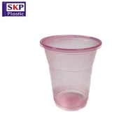 اكواب بلاستيك للعصير 7 اونص الوان متعددة غطاء مسطح...