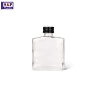 علب زجاج شكل مربع بغطاء المنيوم 200مل (كرتون 90حبة...