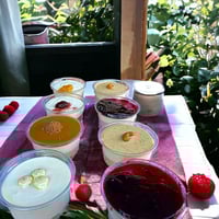 علب بلاستيك للايسكريم والحلى 8 اونص بغطاء قبة (كرت...