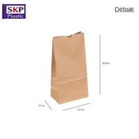كيس ورق بني بقاعدة مقاسات متعددة ( كرتون)