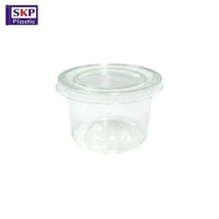 علب بلاستيك للايسكريم والحلى 9 اونص بغطاء مسطح (كر...