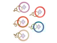 أساور تعليقة مفاتيح لون واحد - Keyring Bangles