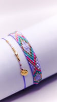 Purple Beaded Friendship Bracelet