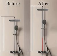 تطويلة خلاط دش بيانو اسود / تبتانيوم / كروم