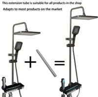 تطويلة خلاط دش بيانو اسود / تبتانيوم / كروم