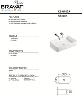 حوض معسلة برافات مينا / BRAVAT mena