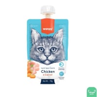 وانبي معجون اللحم الذيذ للقطط بنكهة الدجاج والجزر...