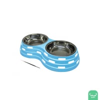 صحن اكل مزدوج ستيل