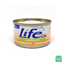 فيليه دجاج مع روبيان للقطط 85g لايف كات