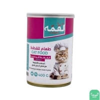 لقمة للقطط البالغة قطع سمك الأنشوفة وقطع الدجاج في...