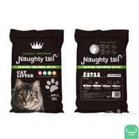 رمل للقطط Naughty Tail عالي الجوده 25لتر