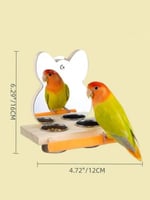 مأكلية طيور مع مرايه