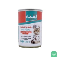 لقمة للقطط البالغة قطع الدجاج مع البط في المرق 400...