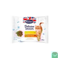 بوتشرز أظرف وجبة كاملة للقطط 2 دجاج + 2 دجاج مع ال...