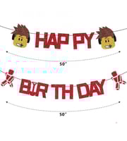 لافتة زينة happy birthday ثيم روبلكس