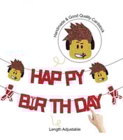 لافتة زينة happy birthday ثيم روبلكس