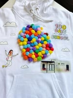 هودي 100 days pf school مع صورة الطفل