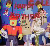 لافتة زينة happy birthday ثيم روبلكس