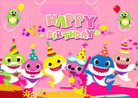 بنر ثيم بيبي شارك/Baby shark banner