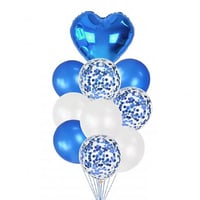 مجموعة بالونات منوعة لون أزرق/Mixed Balloons Blue