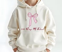 100 days pf school Ribbon هودي + تاج