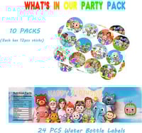 24 ملصق للماء و 120 ملصق دائري كوكوميلون