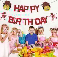 لافتة زينة happy birthday ثيم روبلكس