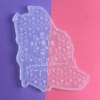 سيلكون خريطة المملكة كبير نقوش ولوقو التأسيس