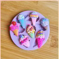 سيلكون ايسكريم ٧ فتحات منوعه