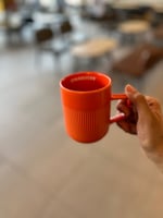 Pumpkin ceramic orange cup