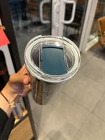 Ombre blue silver mug