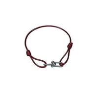 BURGUNDY HORSESHOE BRACELET
