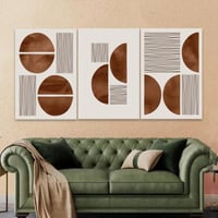 ثلاث لوحات خشبية ام دي اف مقاس 120x60 سم