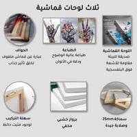 ثلاث لوحات قماشية مودرن