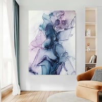 لوحة قماشية بتصميم الفن التجريدي مع برواز مجوف