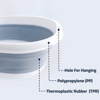 أوعية قابلة للطي مختلفة المقاسات من 4 قطع متعددة ا...