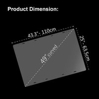 حماية شاشة التلفزيون 49 بوصة منحنية , حماية فائقة...