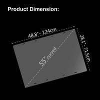 حماية شاشة التلفزيون 55 بوصة منحنية , حماية فائقة...