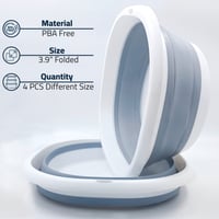 أوعية قابلة للطي مختلفة المقاسات من 4 قطع متعددة ا...