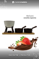 جهاز فوندو بقاعدة خيزران أحمر