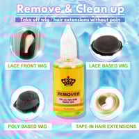 مزيل سريع المفعول لوصلات الشعر الشريطية، وغراء الش...