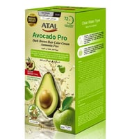 صبغة شعر بني غامق خالية من الأمونيا، مع خلاصة الأف...