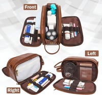 شنطة سفر جلدية مخصصة لادوات الزينة للرجال من بي ان...