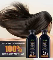 طقم شامبو صبغة شعر اسود