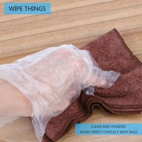 قفازات بلاستيكية شفافة يمكن التخلص منها لحمام شمع...