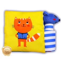 القطة والفأرة قماشي