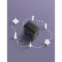 شاحن جداري عالمي بـ4 منافذ 18 واط من ACTIVE