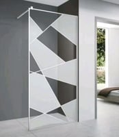 حاجز دش شاور زجاج مثلثات فضي 14121 1S