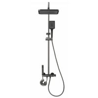 مسطرة مع خلاط دش بيانو رمادي ازرار حديثة