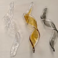 ثريا ورقة حلزوني زجاجي فاخر عدة مقاسات